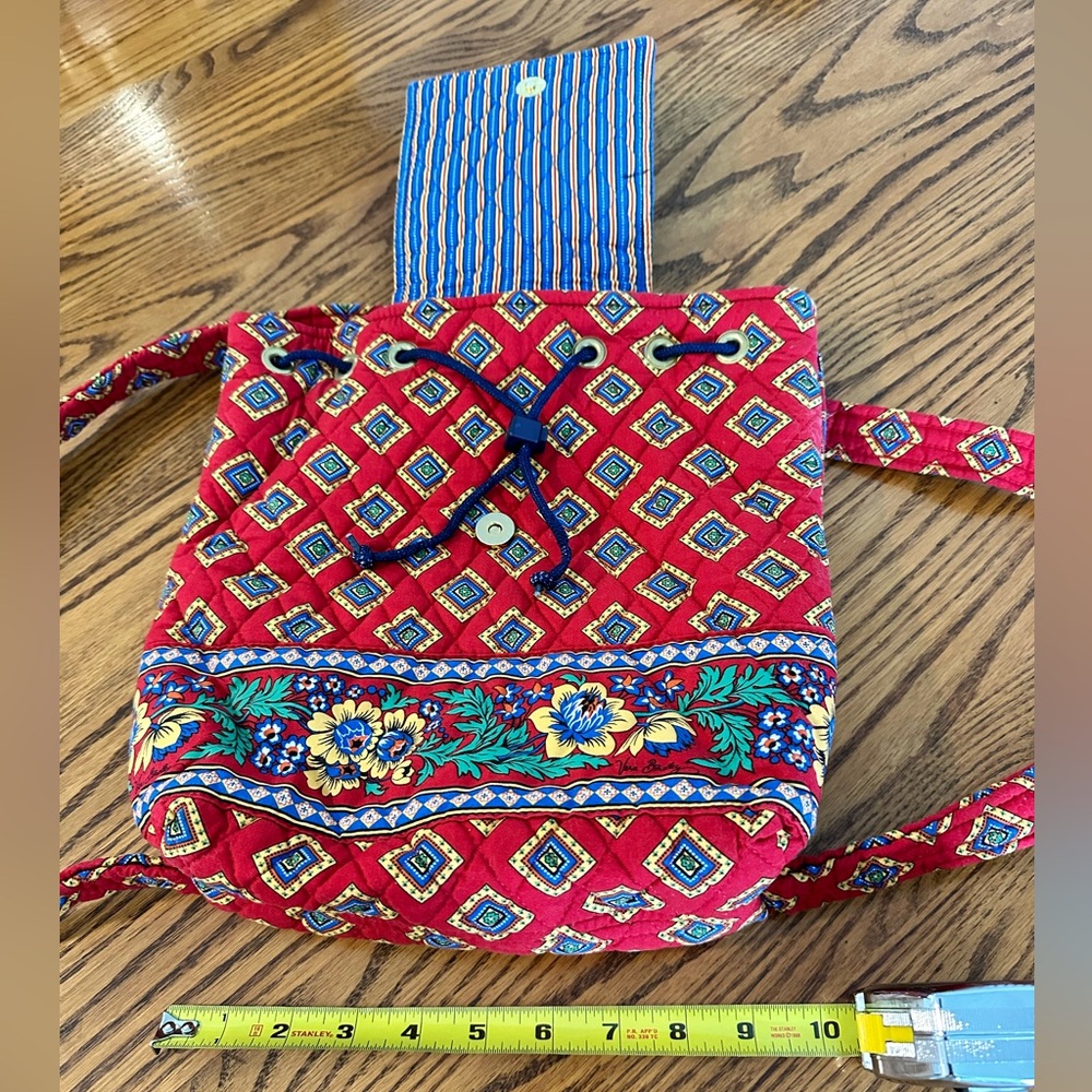 Vintage Vera Bradley back pack.   Villa red design.